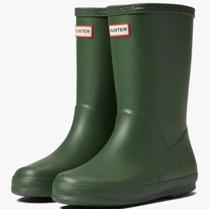 Hunter First Classic Rain Boots (Toddler/Little Kid) Hunter Green 2 Little Kid M